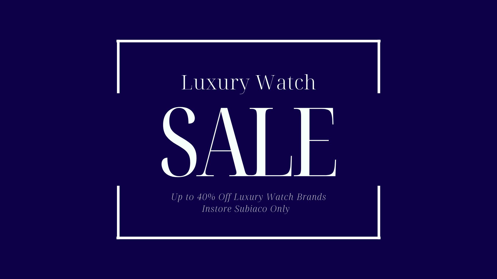 Web Banner Watches Sale Subiaco New
